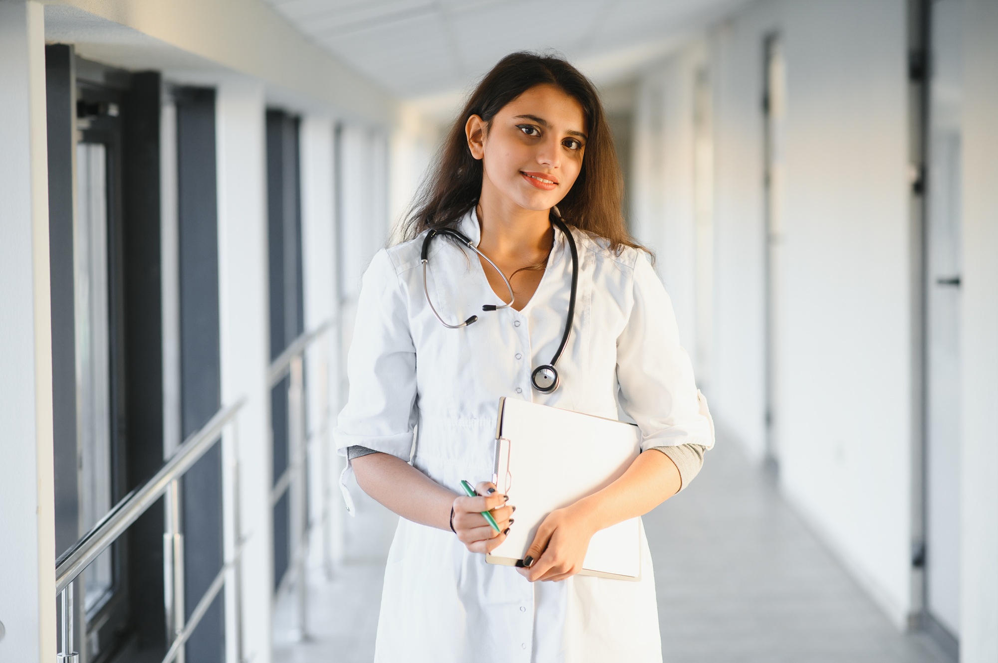portrait of indian female doctor